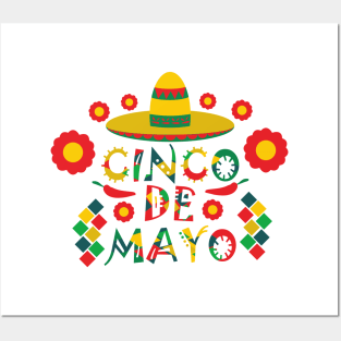 Cinco De Mayo - Sombrero Mexican Posters and Art